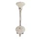 Cream Wheel Flower Ceramic Silver Iron Hook